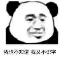 熊猫头表情包：我也不知道 我又不识字