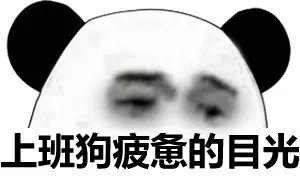 上班狗疲惫的目光
